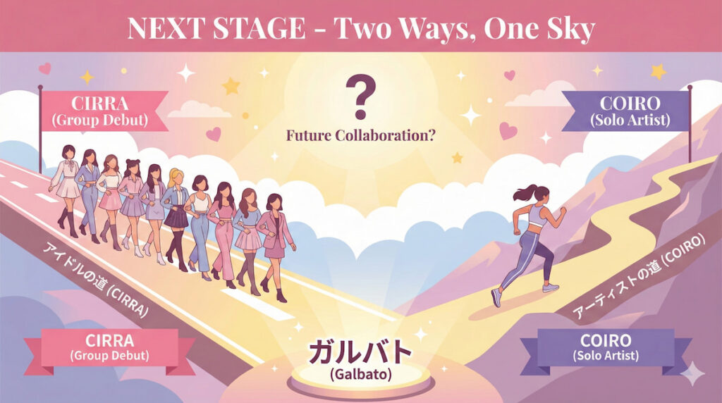 CIRRAとCOIROの今後の活動予想イメージ