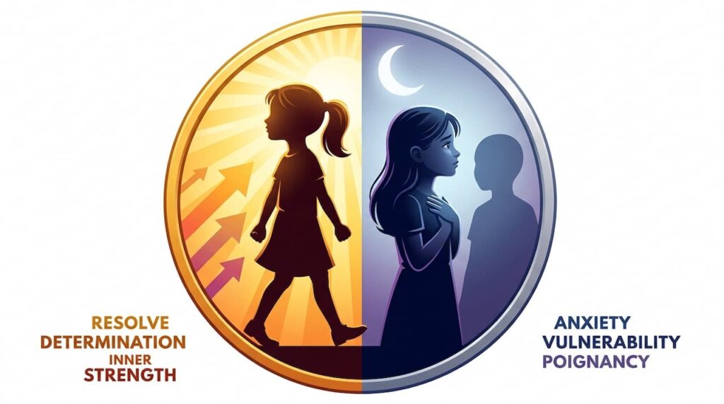 CIRRAのデビュー曲「Always」と「one-way runway」の関係性を示す円形の図解。片面は強さと決意、もう片面は不安と切なさを表現している。