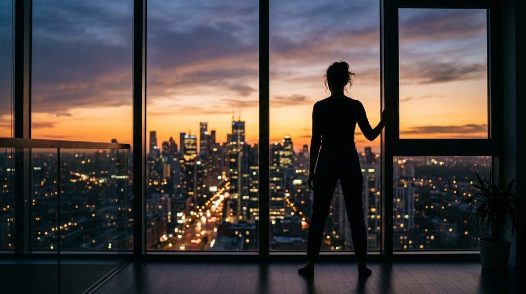 復活を決意した瞬間をイメージしたシルエット