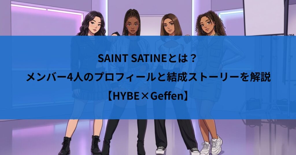 SAINT SATINEとは?メンバー4人のプロフィールと結成ストーリーを解説【HYBE×Geffen】